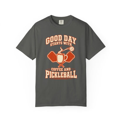 Good Day Starts With Coffee and Pickleball Tee