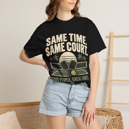 Same Time Same Court Pickleball T-Shirt