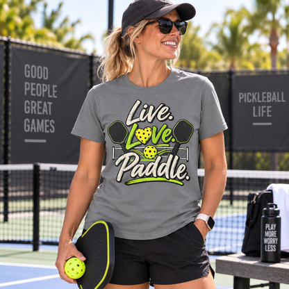 Live Love Paddle Pickleball T-Shirt